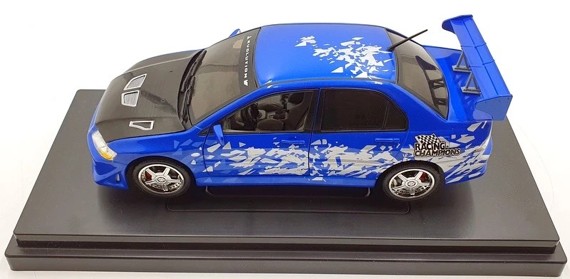 Ertl escala 1/18 diecast 33700 - 2002 Mitsubishi Lancer Evolution VII - azul Foto 3 de 4