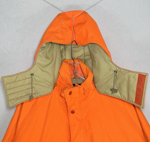 Vintage Woolrich Feldjacke Herren Medium Blaze Orange Kapuze Canvas Goretex USA - Bild 11 von 23