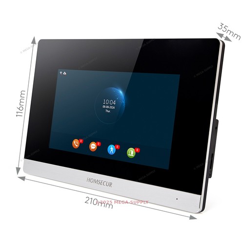 HOMSECUR 7" WLAN Video Türsprechanlage Deutsches Menü Schwarz Kamera Überwachung - Bild 7 von 8