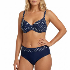 Lascana Bikini Bademode Übergröße Gr. 40 Bis 48 Blau weiß gemustert (2982)