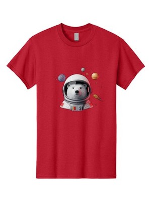 Polar-Bear-Astronaut-4 Mens Graphic Tee, 100% Cotton, Casual Summer Wear
