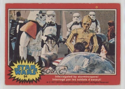 1977 OPC Star Wars #94 Interrogated by stormtroopers! — Raw