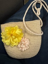 Woven Floral Girls Mini Purse