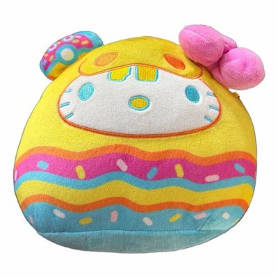 Hello Kitty Easter Squishy Rainbow Bunny Plush Sanrio Pillow Soft Toy