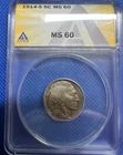 1914-S 5C Buffalo Nickel (SEMI KEY DATE) MS-60 ANACS ##H632