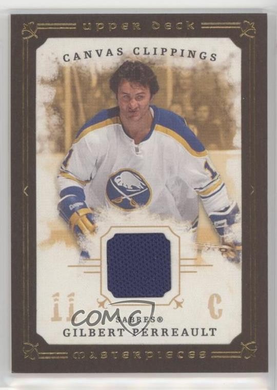 2008 Masterpieces Canvas Clippings Brown Border Gilbert Perreault #CC-GP HOF 2d8
