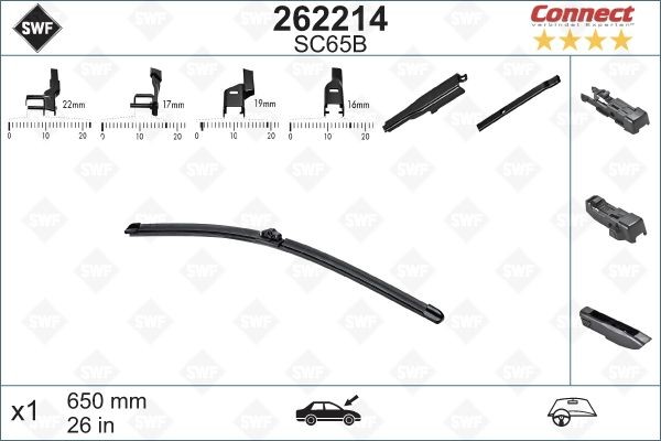 SWF Wischblatt 262214 FüR Chevrolet CitroËN DS Ford MERCEDES-BENZ Opel Peugeot-image