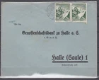 Germany Third Reich 1938 Winter relief Fund 6pf pair on cover nice cancel