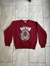 Vintage Indiana Hoosiers Sweatshirt Sweater Mens Size S Red NCAA Football Adult