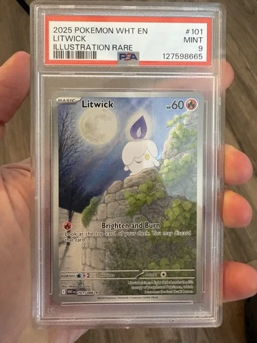 Litwick Illustration Rare Holo 101/086 Sv: White Flare English PSA 9 💎📈