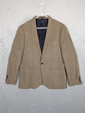 J.Crew Ludlow Herringbone Blazer Mens 40R Italian Cloth Silk Linen Half Lined