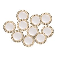 "10Stk Gold Weiß PerlenknöPfe 21Mm 0.41\" HöHe NäHen Knopf Stil T"