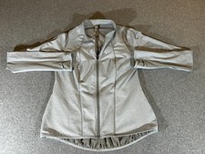 Under Armour Jacket Women Medium Gray Full Zip Studiolux Bomber Running Yoga Gym