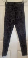 Women  s Lysse Cheetah Leopard Print Gray Black Leggings Size Small High Waisted