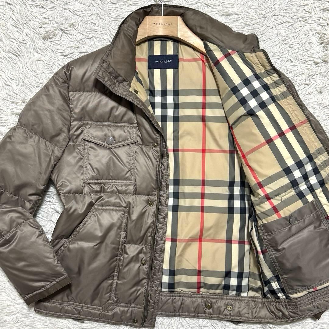 BURBERRY London LL Mega Check Lining Short Puffer Jacket Rare