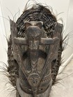 Papua New Guinea 30” Tall Wood  Statue w/ Weave, Feathers, Sepik River Spiritual — photo 3