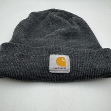 Carhartt Acrylic Watch Hat Beanie Charcoal Gray Heather Knit Cuffed Made in USA