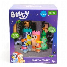 6ft Bluey Family Christmas Inflatable 2025 Gemmy Indoor Outdoor Yard Decor