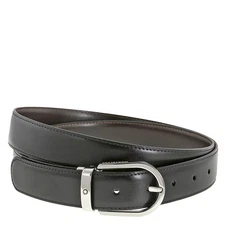Montblanc Reversible Black/Brown Leather Belt 128135