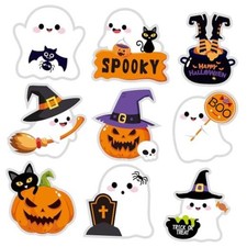 Cute Halloween Stickers Decorations, 108pcs 2 Inch Self-Adhesive Ghost