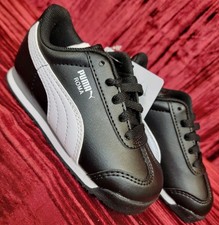 PUMA INFANT BLACK/WHITE SHOE ROMA BASIC INFANT 4C 354260 01 NEW NIB SNEAKER