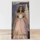 NIB BRUNETTE Barbie Princess Doll Brown Eyes Pink Gown 1999 Mattel Vintage