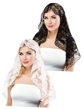 2 Pcs Catholic Mantilla Veil for Church The First Communion Lace Veils Large