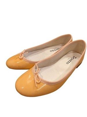 Rare Repetto Ballet Flats Women's Size EU36 / US6 Patent Leather Cream Yellow