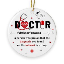 Doctor Ornaments for Christmas Tree 2025, Appreciation Doctor Gifts for Men, ...