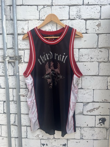 Vintage Y2K 2000 THIRD RAIL 3rd Rail Basketball Streetwear Skate Graffiti Jersey