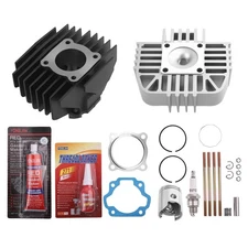 Top End Rebuild Kit Cylinder Head Piston Rings Gaskets For Yamaha PW80 1983-2006