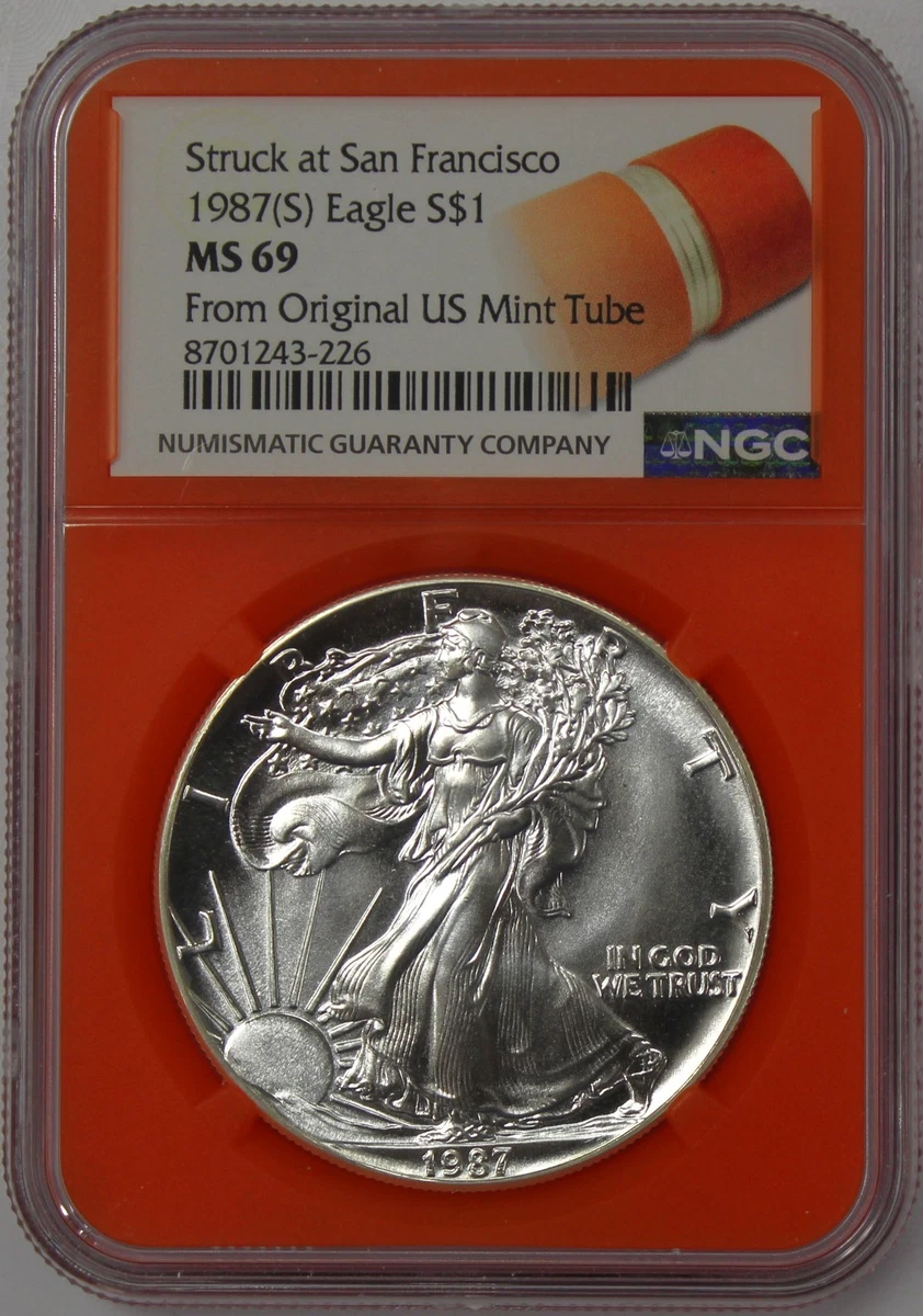 1987 MS 69 Graded American Eagle Silver Bullion Coins for sale | eBay