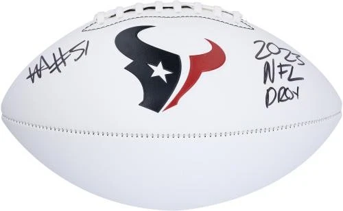 Will Anderson Jr. Texans Signed Franklin White Panel Football w/2023 DROY Insc - Image 2 of 3