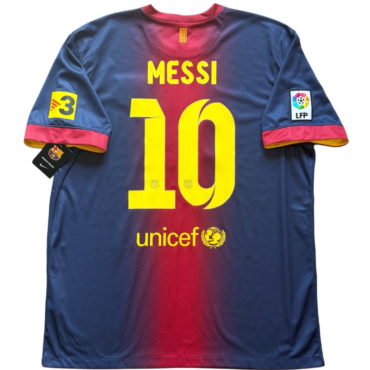 2012/13 Barcelona Home Jersey #10 Messi XL Nike Soccer Vintage Kit