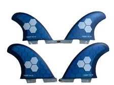 SALE! Cardiff Fin Co SR Medium Quad - Honeycomb - Blue  - Fits FCS2