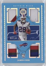 2022 Panini Encased Rookie Quad Memorabilia Sapphire /50 James Cook #RQM-33 16wc