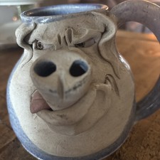 🔥 Rara Tankard/Tazza Vintage Gube 1989 Pig Face Arte Popolare Firmata Gube 89’