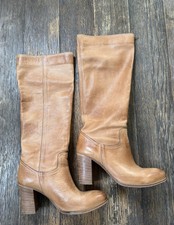 Vero Cuoio Leather Heeled Boots made in Italy size 36 5.5