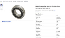 Tritan Deep Groove Ball Bearing 1" Bore x 2" OD x 1/2 " Wide