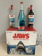 Jaws 50th Anniversary Amity Island Red, White & Blue Wine Bottles And Box Empty