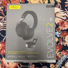 Jabra Evolve2 85 Stereo Wireless Headset UC, USB-C with Charging Stand - Black