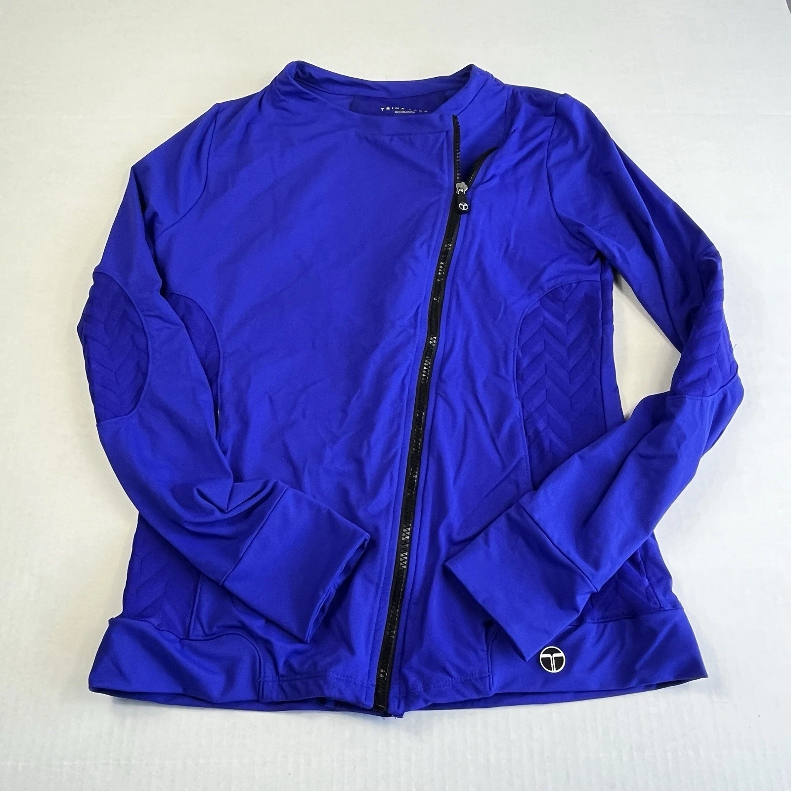 VETEMENTS Giacca Moto Trina Turk Recreation Performance Blu Cross Full Zip Sportiva MEDIA