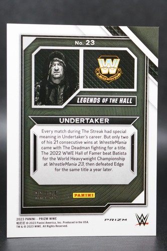 2023 Prizm WWE Legends Of The Hall MOJO Prizm #23 Undertaker 21/25 INVEST RARE - Picture 2 of 2