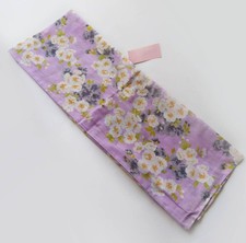 Light Purple Floral Yukata with Silver Butterfly Embroidery, Size 64" Used