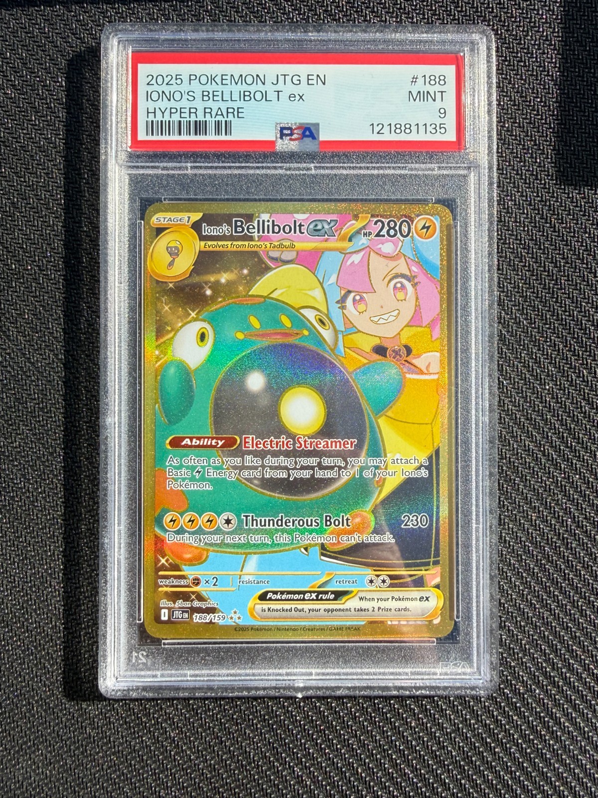 PSA 9 Iono's Bellibolt ex 188/159 Holo Journey Together English