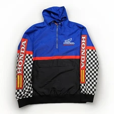 Vintage Forever 21 Mens Honda Racing Team Windbreaker Zip Jacket - L Sleeve hits