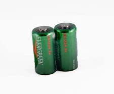 2 EVERGREEN CR123 CR123A DL123 3V BATTERIES