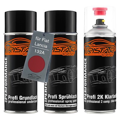 Autolack 2K Spraydosen Set für Fiat Lancia 132A Rosso Furioso Metallic