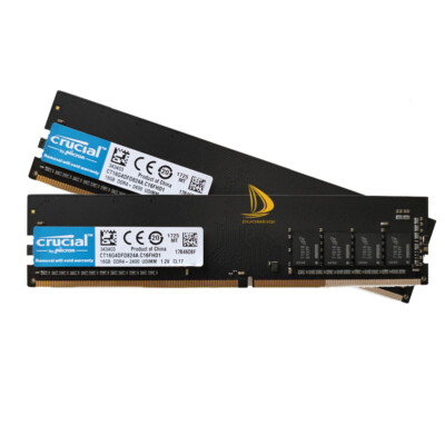 Crucial 2x 16GB 1RX8 PC4-2400T DDR4 19200MHz 288Pin UDIMM Desktop