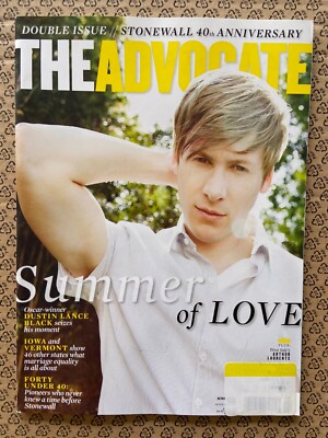 The Advocate Magazine / Dustin Lance Black / July 2009 / NEW